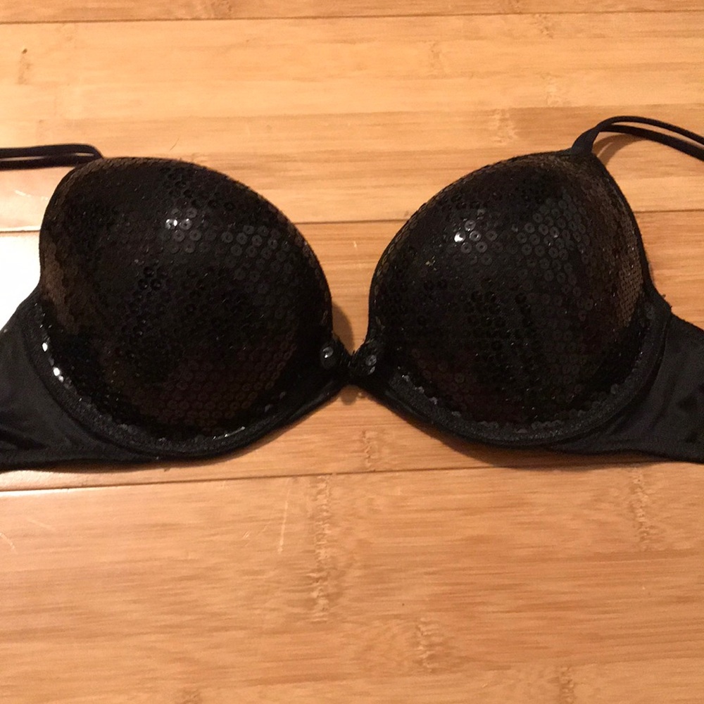 VS limited edition black sequined bra